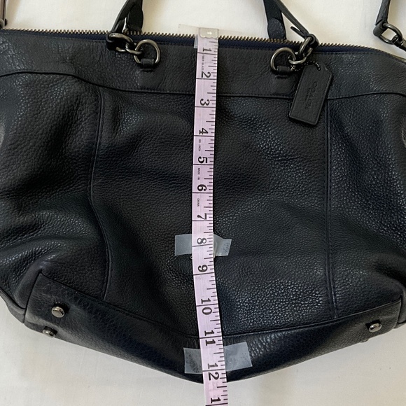 COACH Lennox 2Way Leather Tote Satchel Blue - Picture 12 of 16